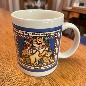 Christmas Teddy Bear Themed Coffee Cup Mug by WBI